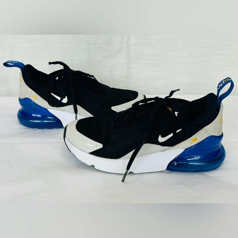 Kids Nike Air Max GS Game' Black, Royal Blue and White Sneakers
